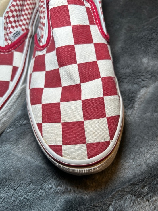 Vans Red Checkered Slip-On Shoes size 7 - Picture 5 of 7